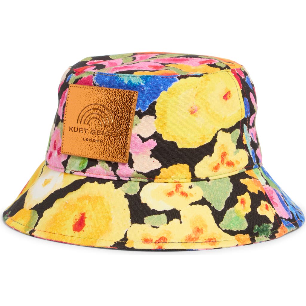 Kurt Geiger London Floral Print Bucket Hat In Multi
