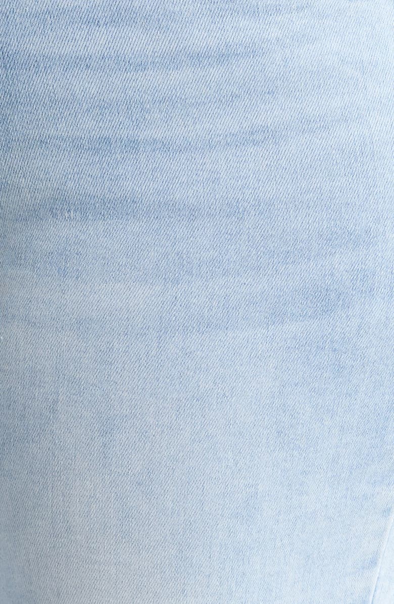 Bayeas High Waist Raw Hem Wide Leg Jeans, Alternate, color, Light Blue