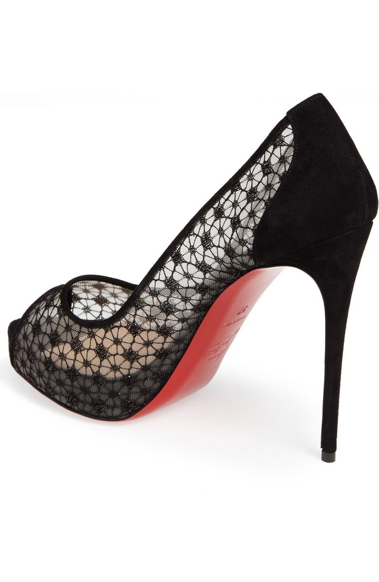 Christian Louboutin Very Lace Platform Pump, Alternate, color,