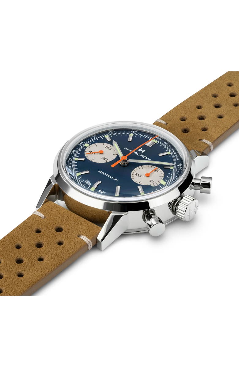 Hamilton American Classic Intra‑Matic Chronograph Watch Gift Set, 40mm, Alternate, color, Blue