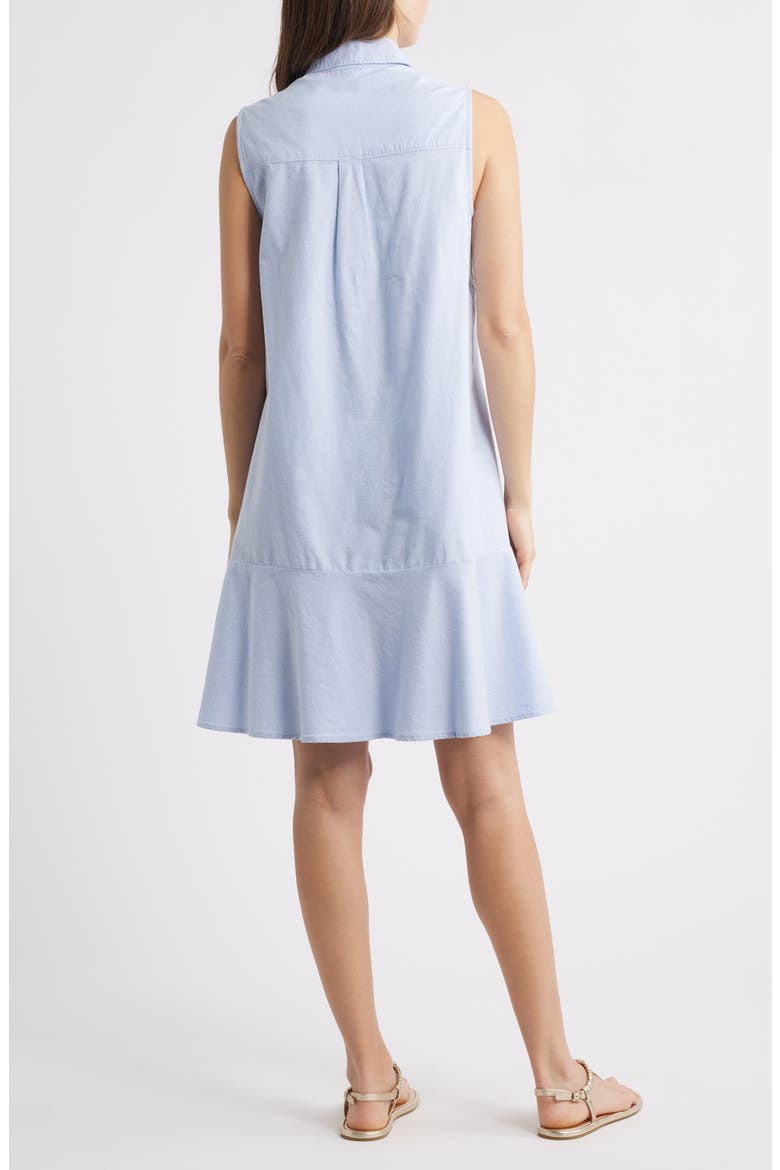 Marina Sleeveless Cotton Shirtdress, Alternate, color, BLUE OXFORD