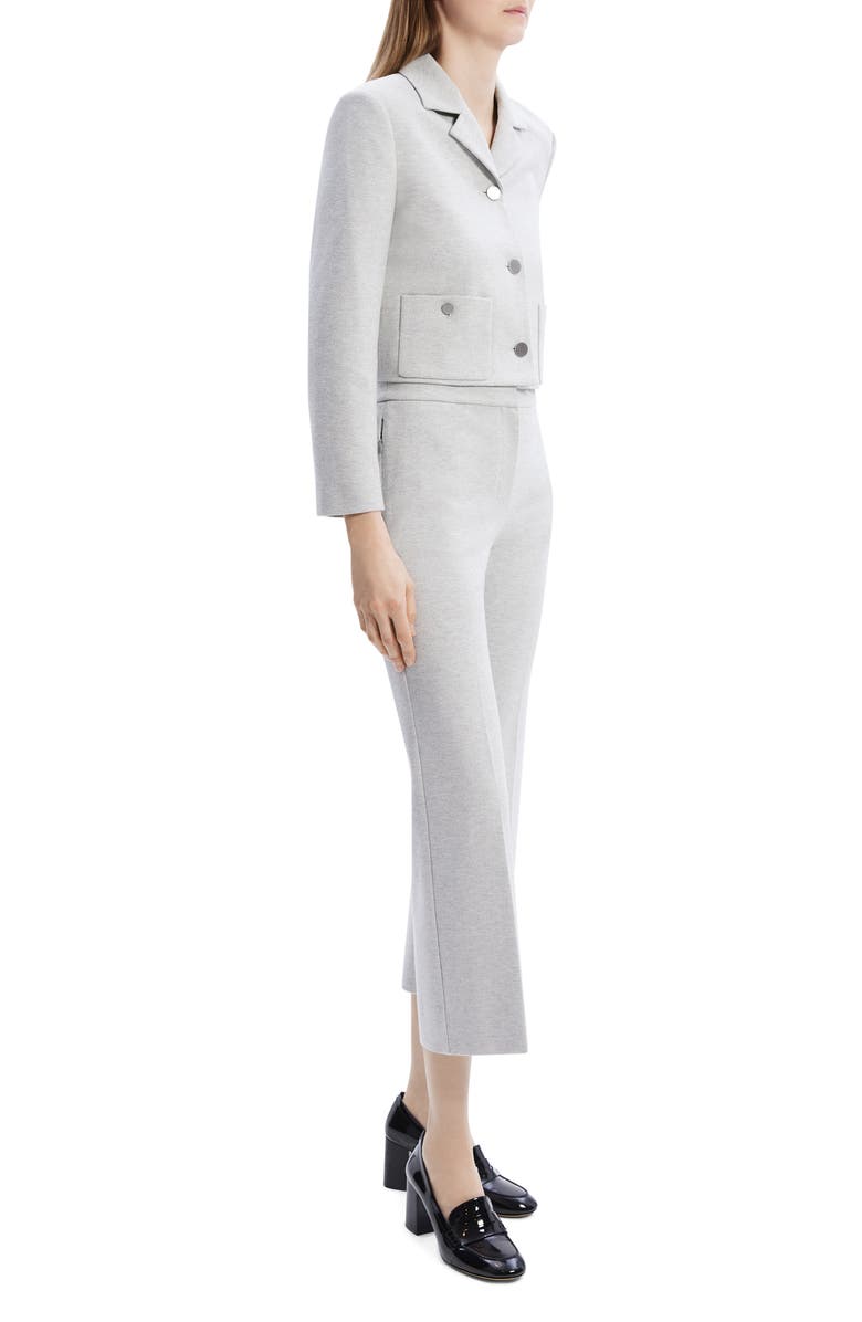 Theory Boxy Crop Jacket, Alternate, color, Lt Gry Mel