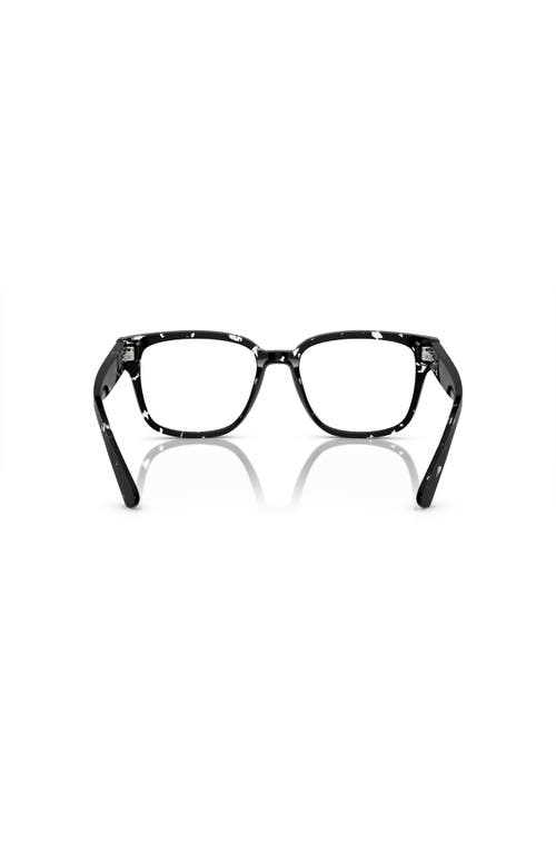 Prada 54mm Rectangle Optical Glasses In Black
