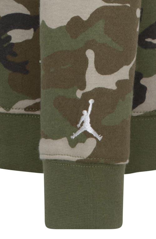 Shop Jordan Kids' Camo Hoodie & Joggers Set In Medium Olive
