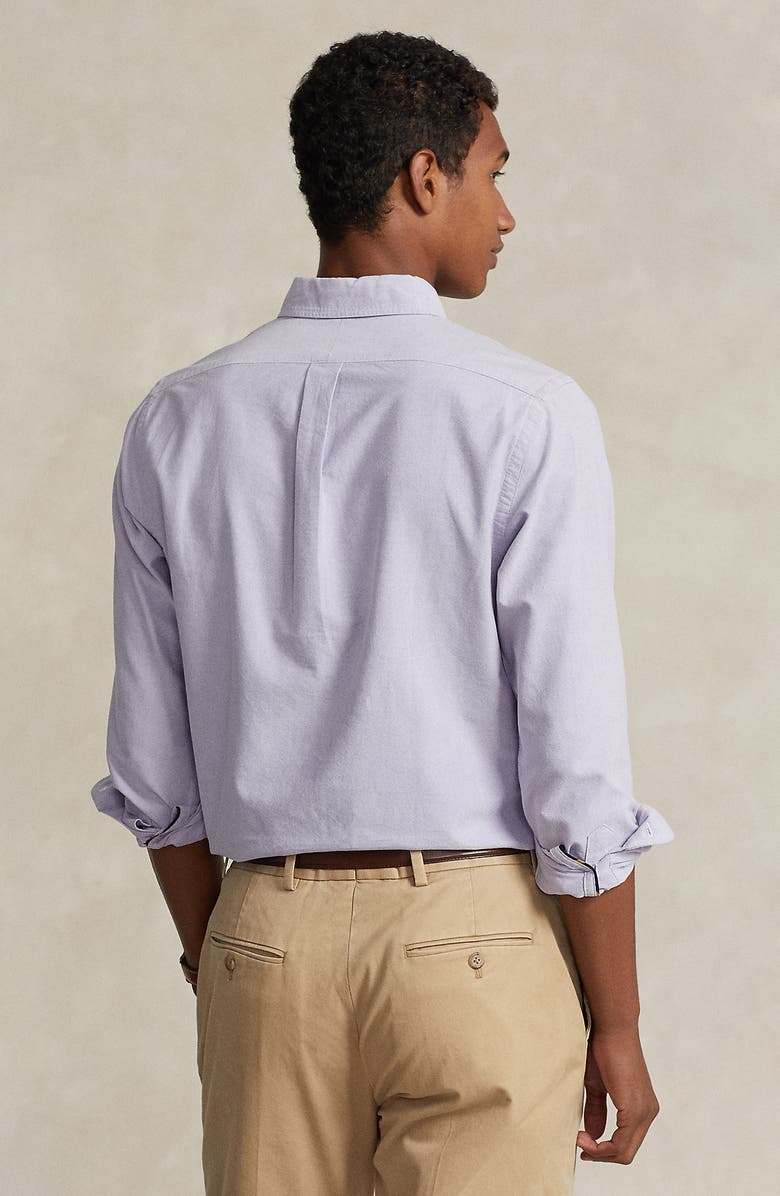 Polo Ralph Lauren Contrast Trim Cotton Oxford Button–Down Shirt, Alternate, color,