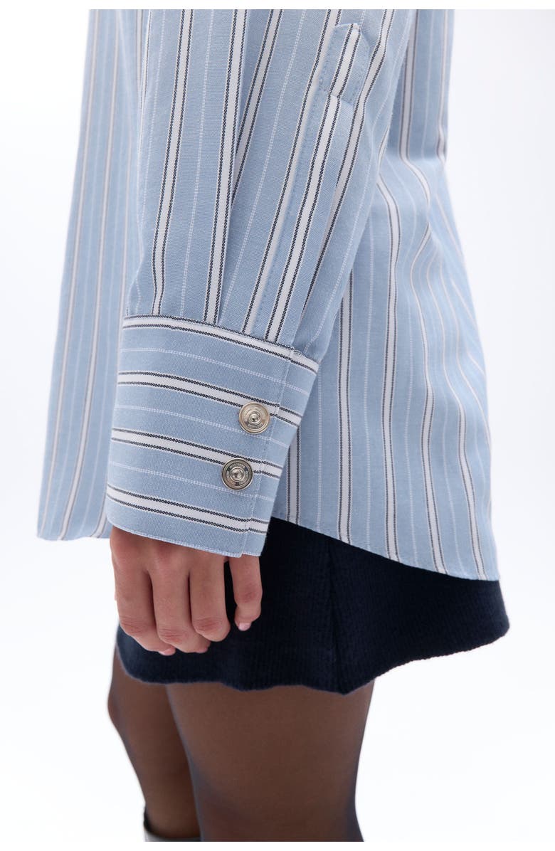 Nocturne Striped Shirt with Shoulder Pad, Alternate, color,