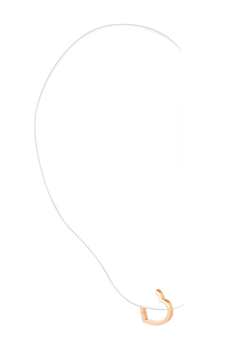 Antifer Single Heart Hoop Earring, Alternate, color, ROSE GOLD