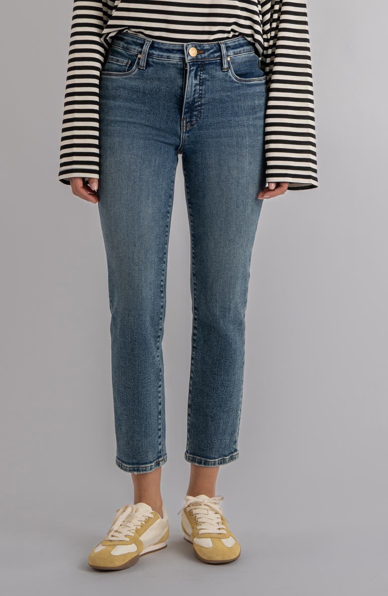 KUT from the Kloth Rachael Fab Ab High Waist Crop Mom Jeans, Main, color, Radiant