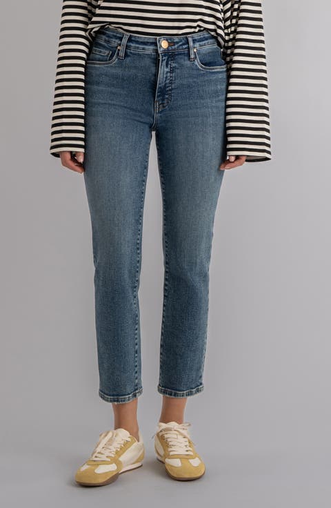 Rachael Fab Ab High Waist Crop Mom Jeans (Radiant)