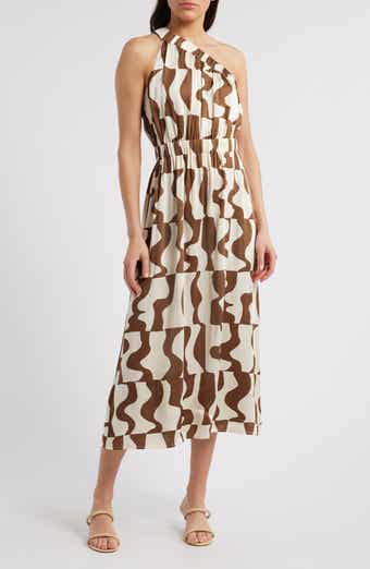 Rails India Asymmetric Geo Print Midi Dress