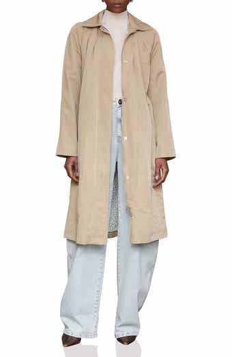 Avec Les Filles Nylon Pleated Rain Trench Coat