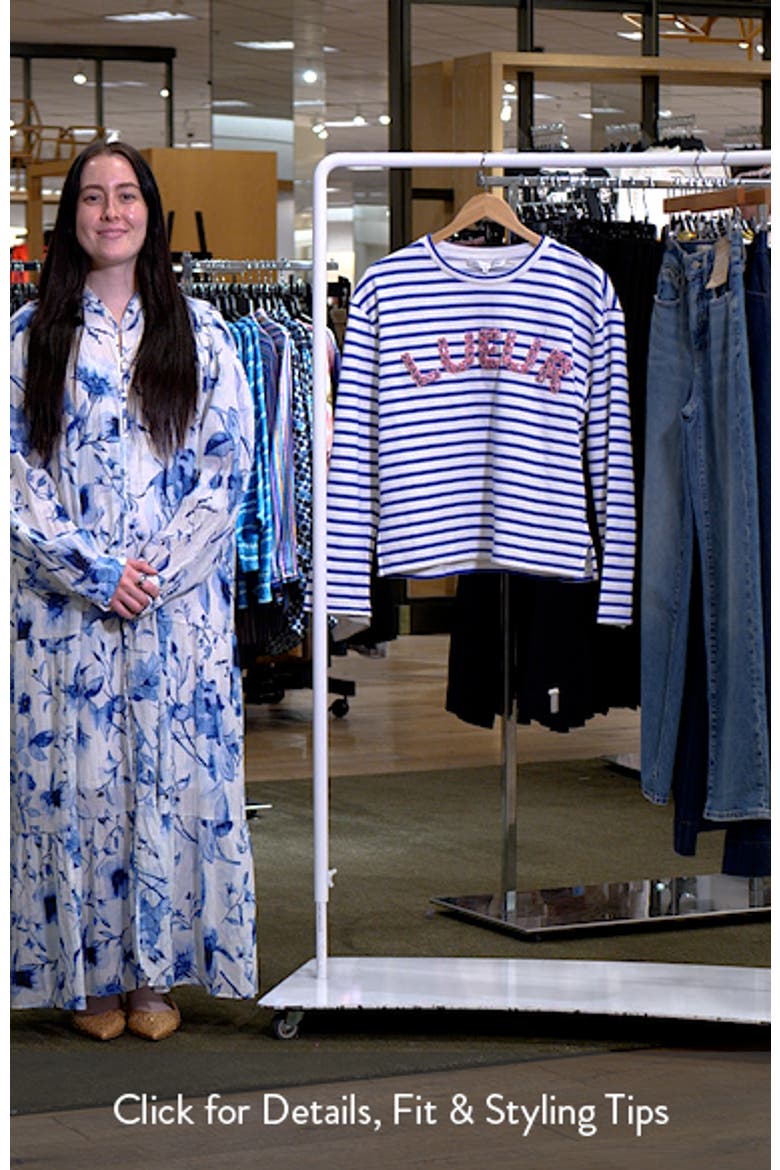 Lueur Stripe Long Sleeve Knit Top video