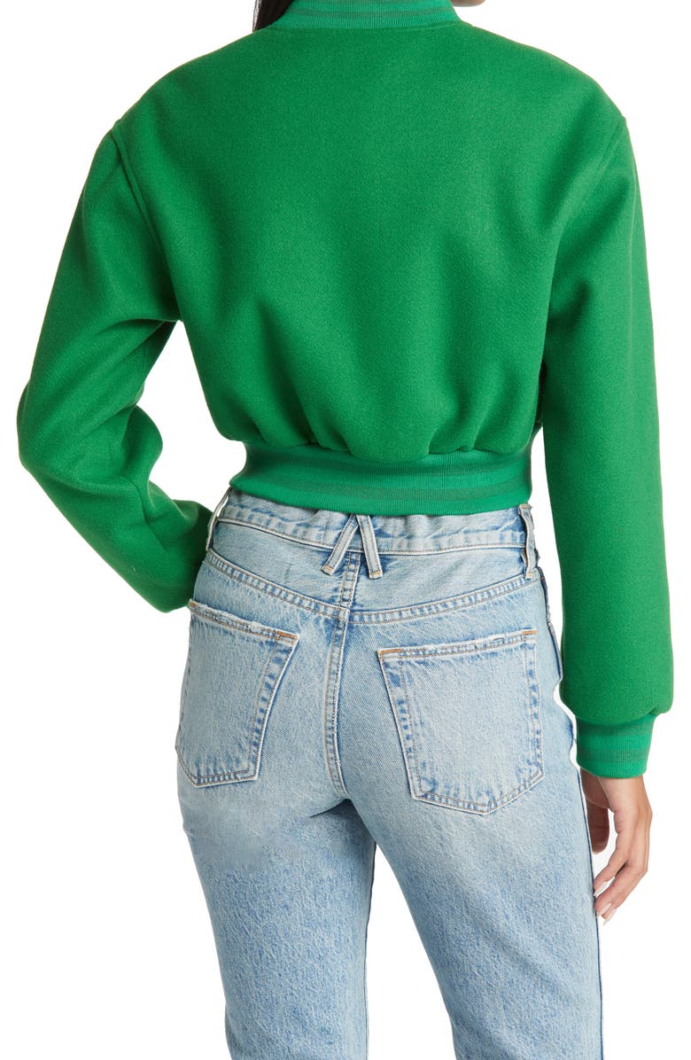 AZALEA WANG Crop Bomber Jacket, Alternate, color,