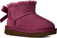 UGG® Kids' Ultra Mini Bailey Bow Genuine Shearling Boot