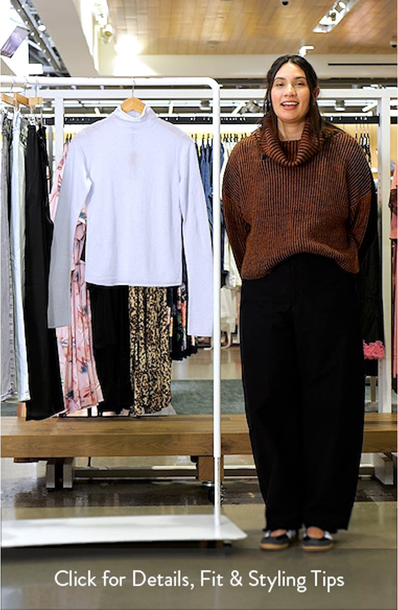 Featherweight Cashmere Long Sleeve Turtleneck Top, sales video thumbnail