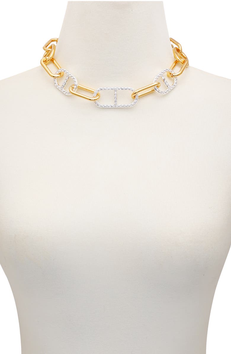 GUESS Two-Tone Chain Necklace, Alternate, color, Two Tone