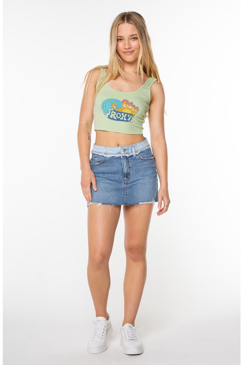 Grateful for Nature Crop Rib Graphic Tank, Alternate, color, TARRAGON