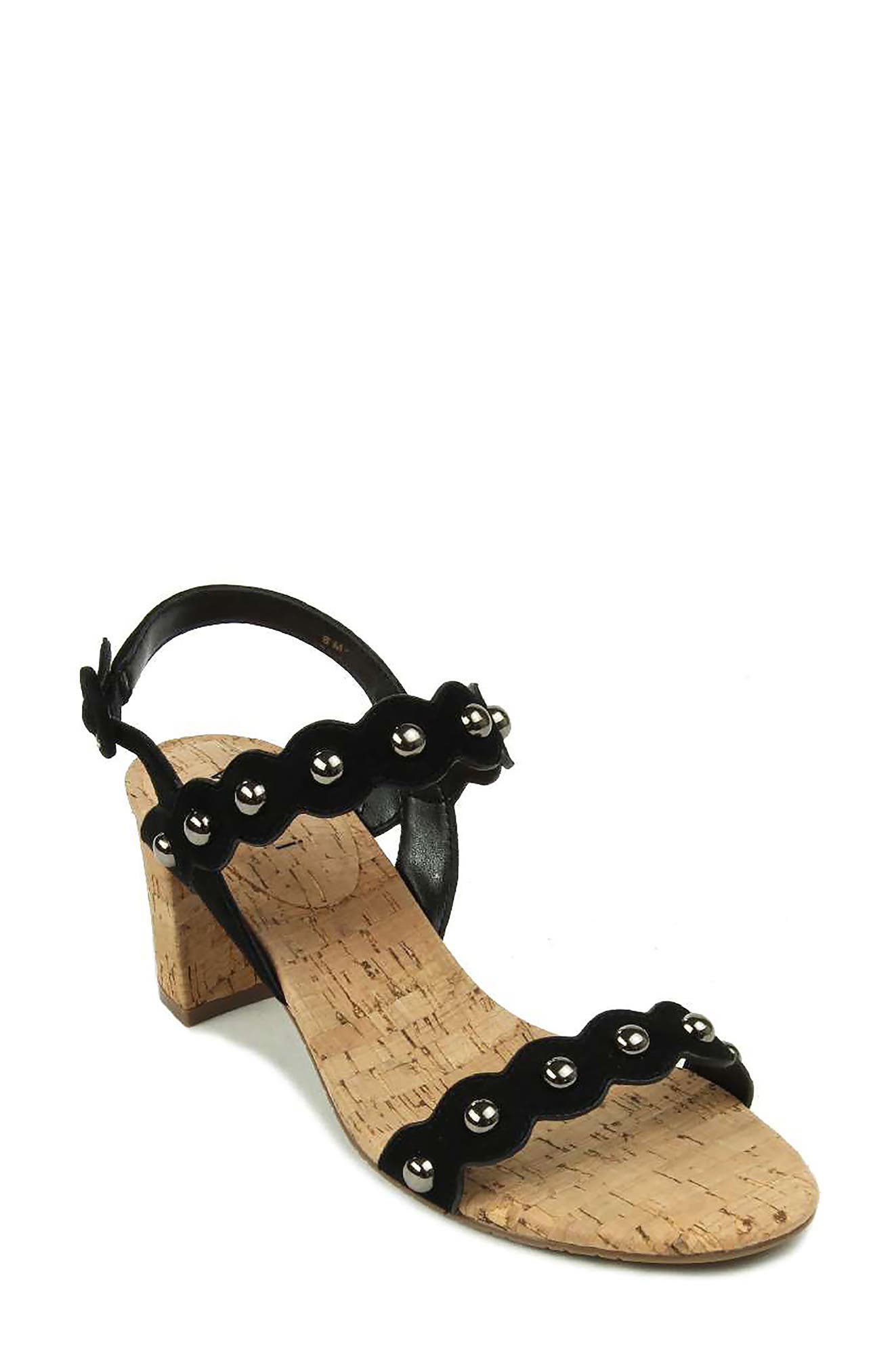VANELi Mavis Studded Scalloped Sandal, Main, color, 