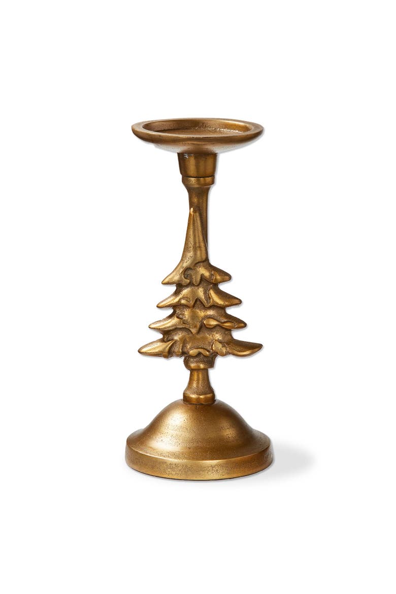 Antique Brass Gold Tree Candle Holder for Christmas Decor, Main, color, Gold