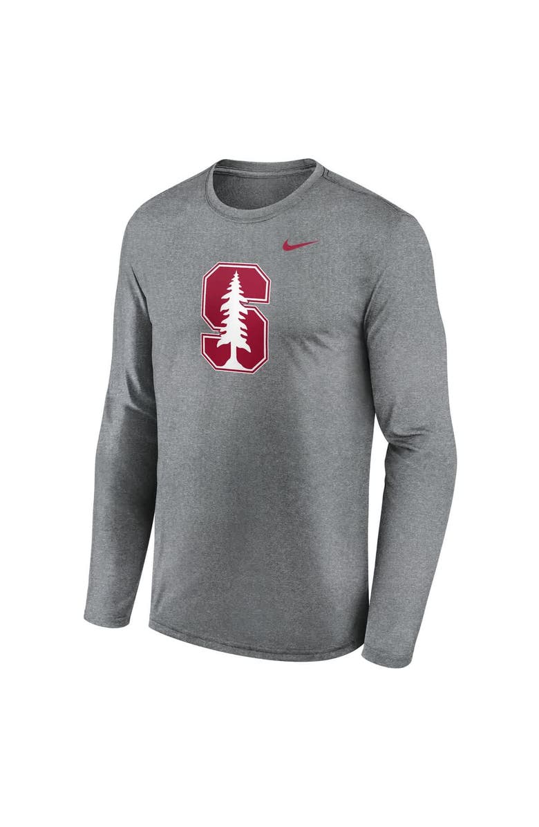 Nike Men's Nike Heather Gray Stanford Cardinal Primetime Primary Legend Long Sleeve T-Shirt, Alternate, color, Heather Gray