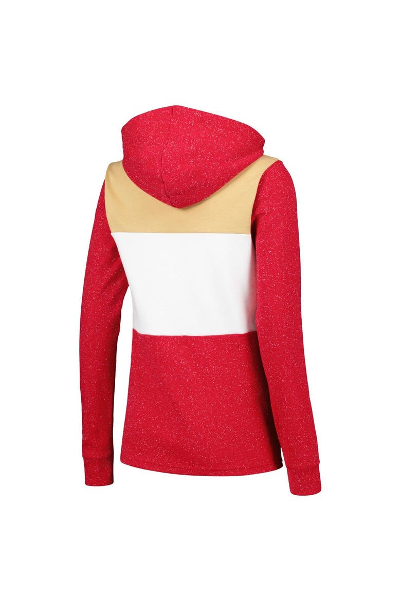 Women's Antigua Scarlet San Francisco 49ers Wicket Pullover Hoodie, Alternate, color, Scarlet