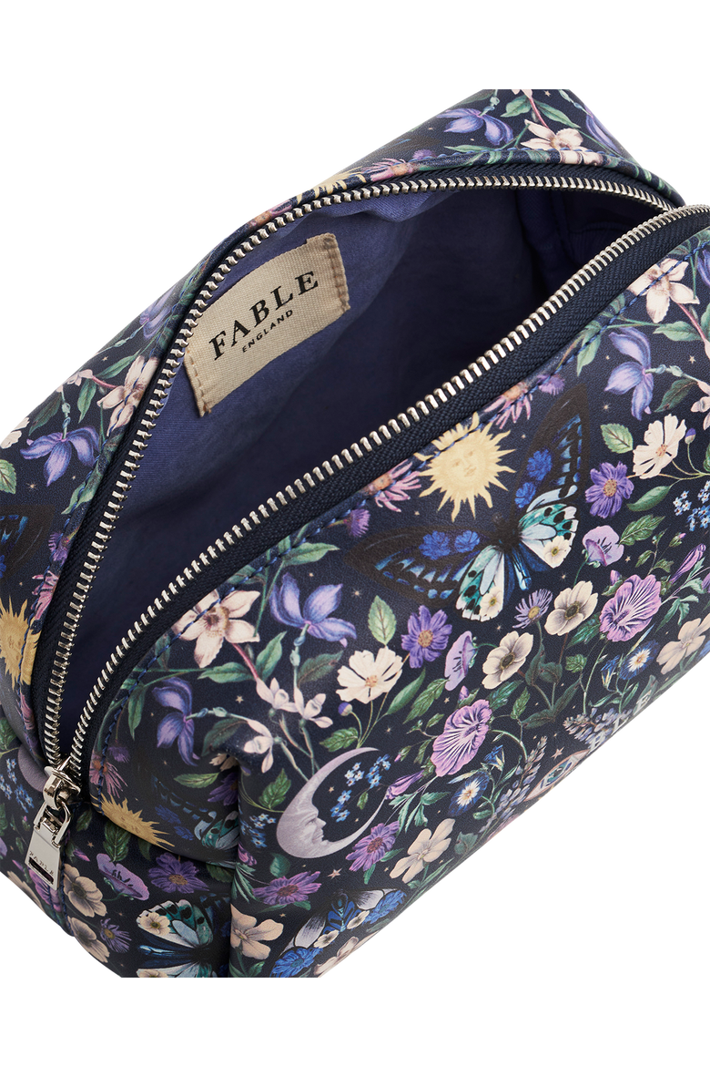 Selene Print Cosmetic Pouch, Alternate, color, Navy