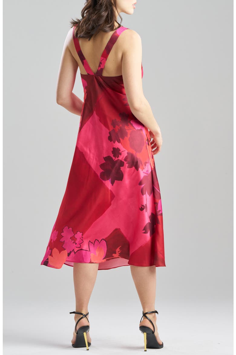 Coromandel Print Satin Nightgown, Alternate, color, COROMANDEL MAGENTA
