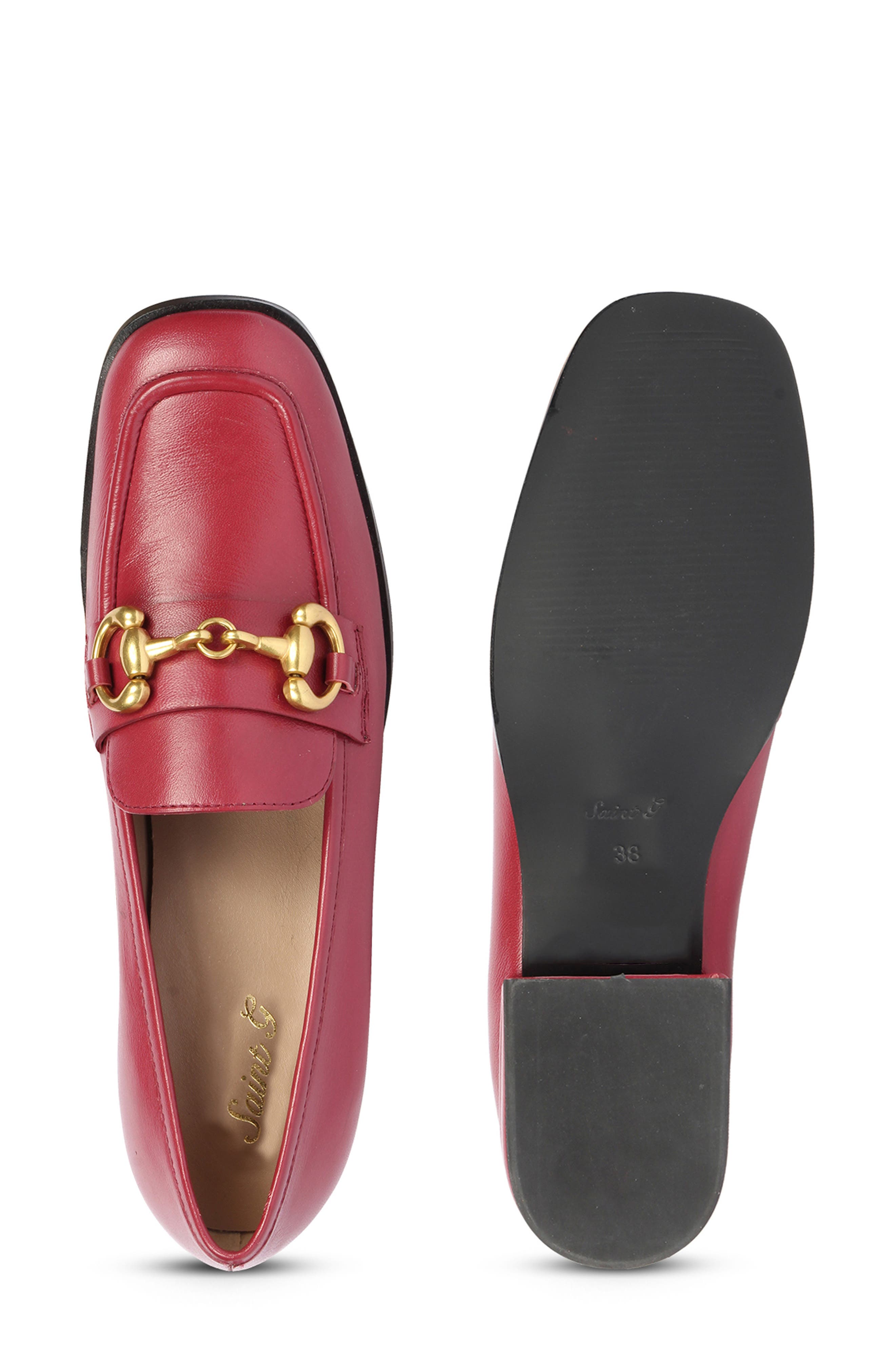SAINT G Abelia Bit Loafer Pump, Alternate, color, Cherry