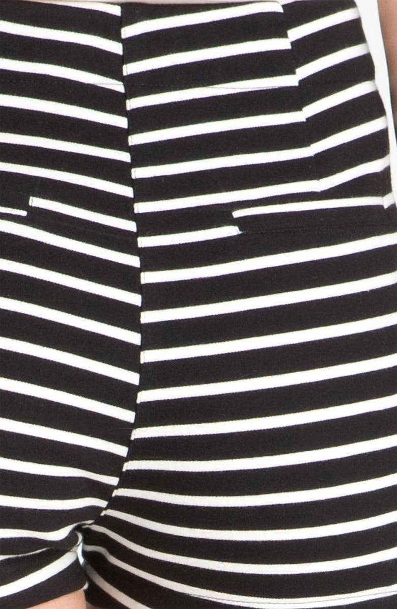 All in Favor High Waist Nautical Stripe Shorts, Alternate, color,