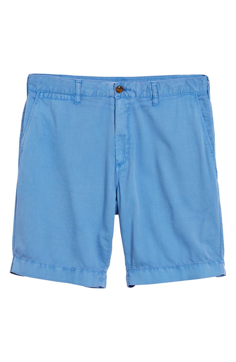 Faherty Cloud Cotton Harbor Flat Front Shorts, Alternate, color, Faded Cobalt