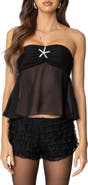 EDIKTED Starfish Embellished Strapless Top