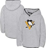 Outerstuff Girls Youth Heather Gray Pittsburgh Penguins Ultimate Teddy Fleece Pullover Hoodie