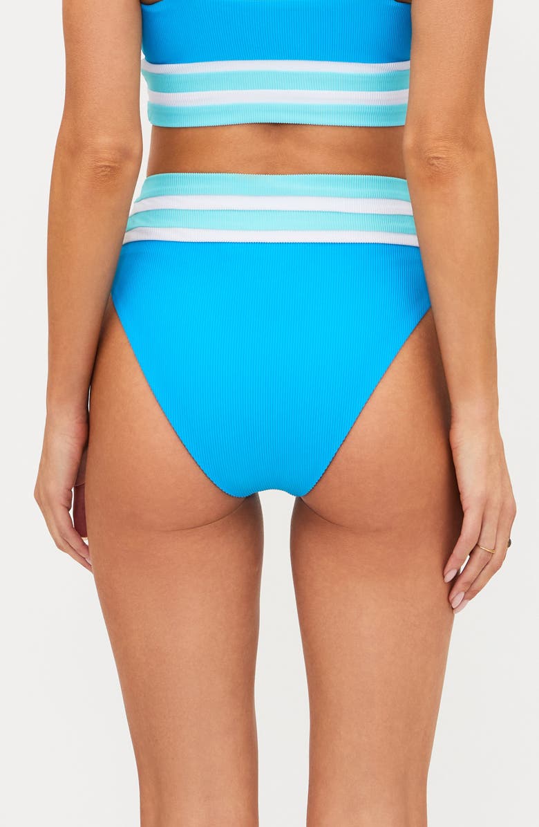 Beach Riot Thalia High Rise Bikini Bottoms, Alternate, color, Riviera Royal