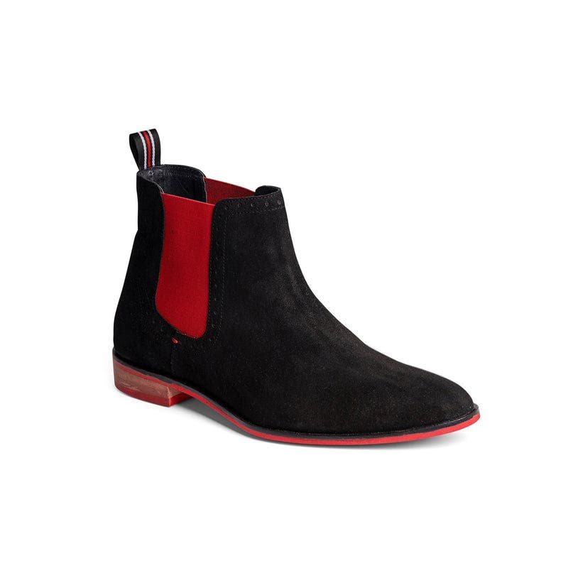 Mantra Chelsea Boot, Alternate, color, Black Suede