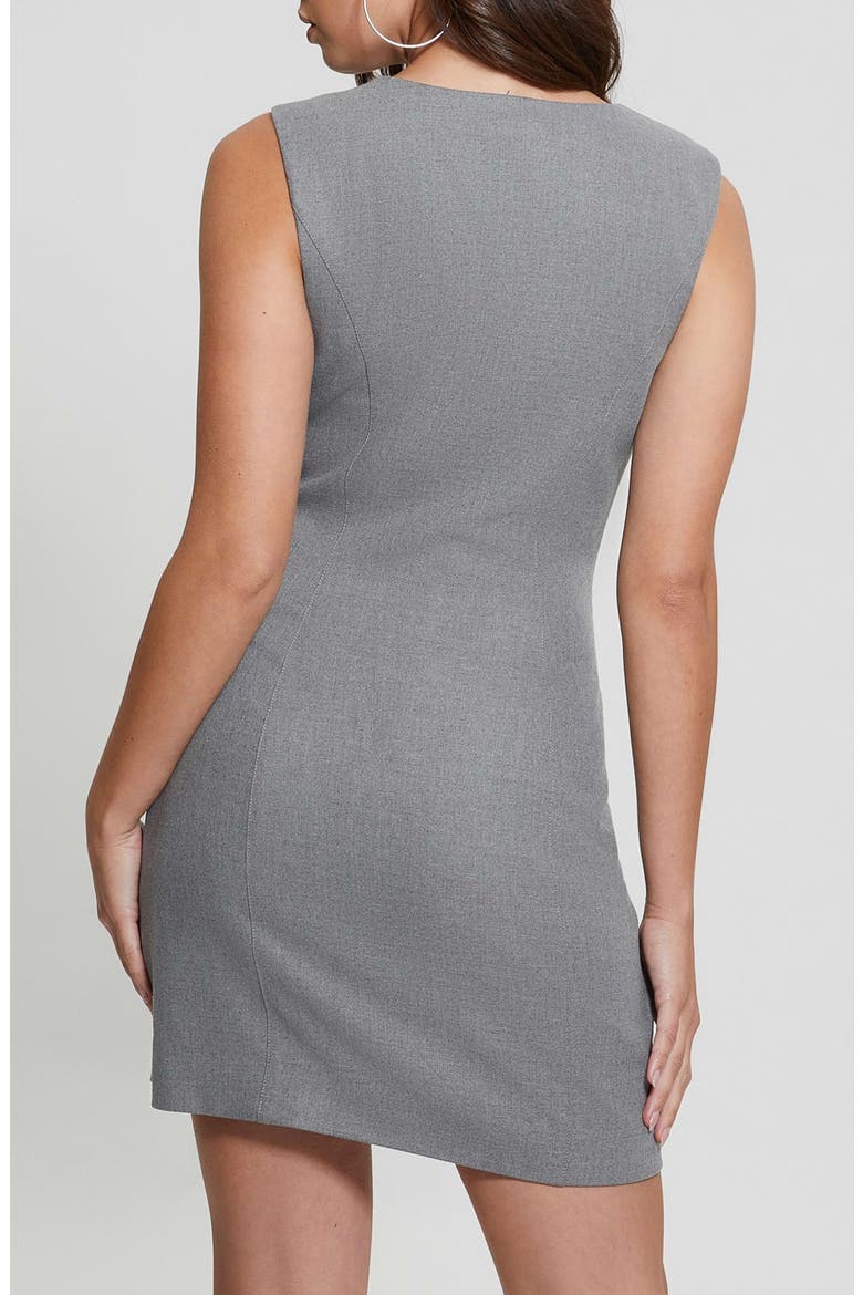 Doris Rhinestone Button Sleevless Minidress, Alternate, color, CLOUDY GREY HEATHER