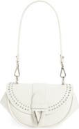 Versace Small Virtus Stud Embellished Leather Shoulder Bag