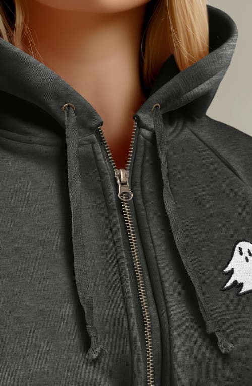 Dalix Ghost Zip Fleece Hoodie In Shadow