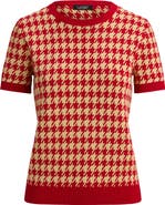 Lauren Ralph Lauren Houndstooth Short Sleeve Sweater