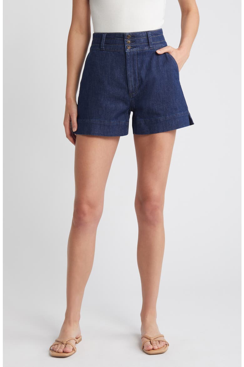 Dani High Waist Denim Shorts, Main, color, EMERSYN