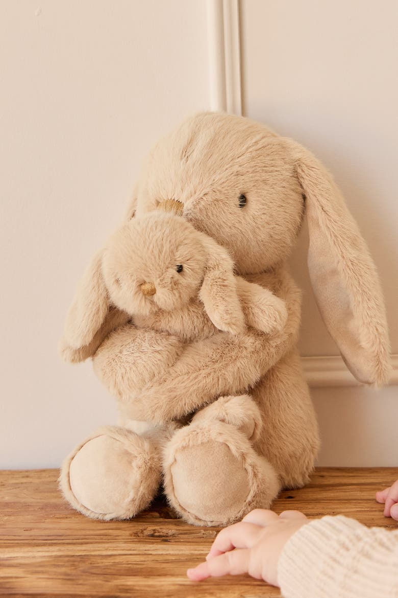 Frankie the Hugging Bunny Duo, Alternate, color, Blossom & Caramel