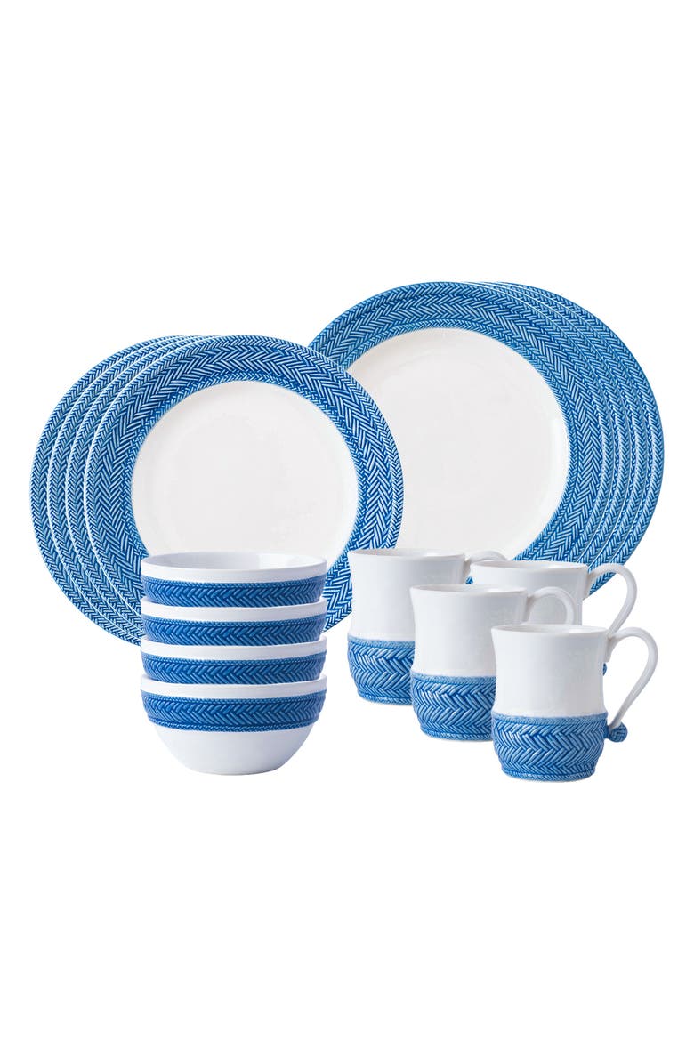 Juliska Le Panier Delft Blue 16-Piece Dinnerware Set, Main, color, Whitewash