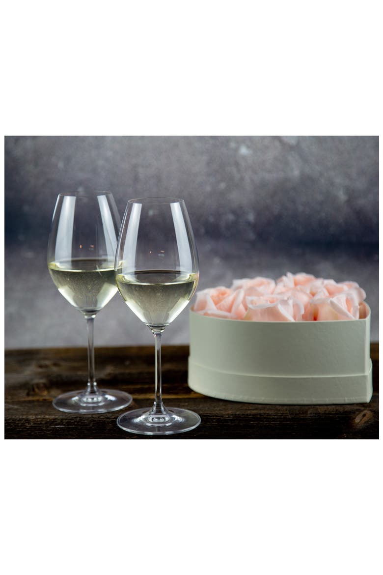 Vinum Set of 2 Champagne Wine Glasses, Alternate, color, CLEAR