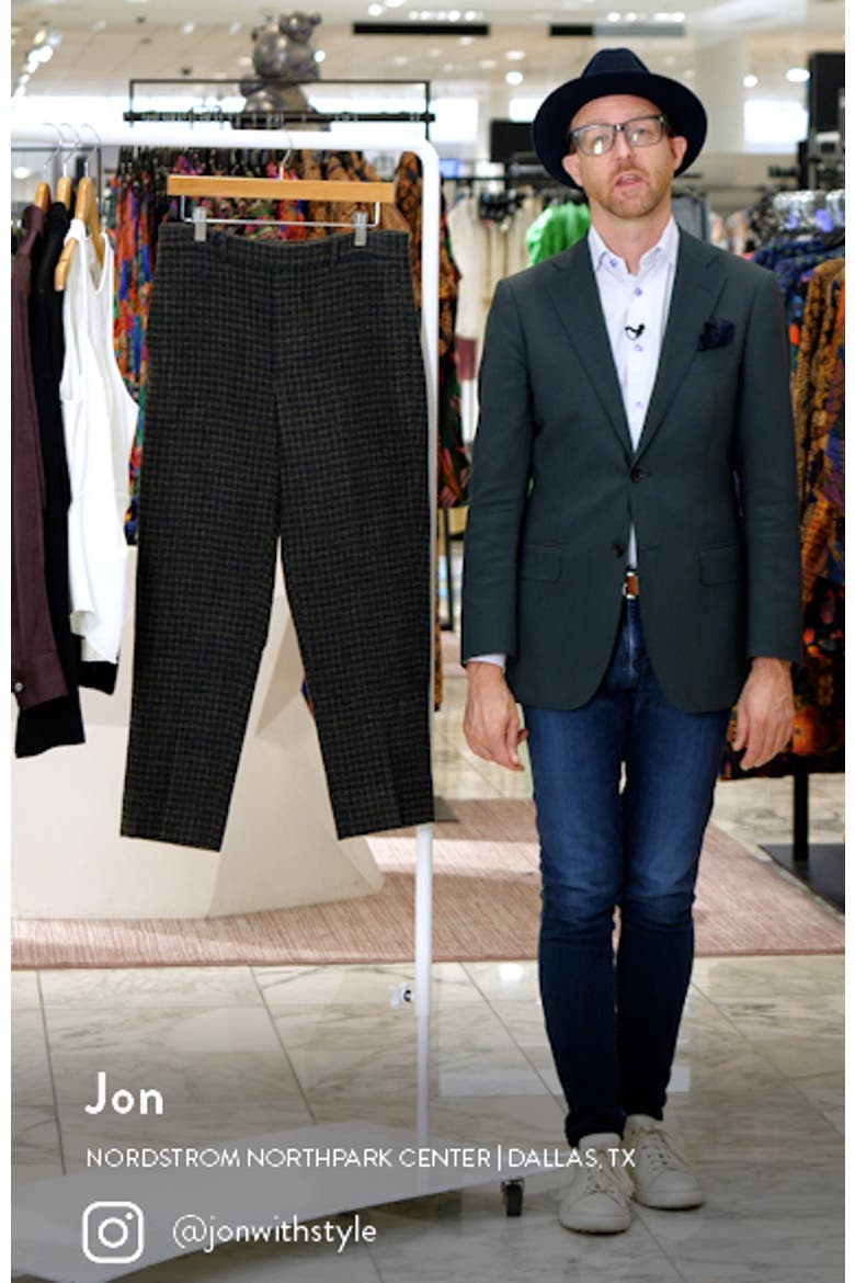 Check High Waist Crop Stretch Pants video