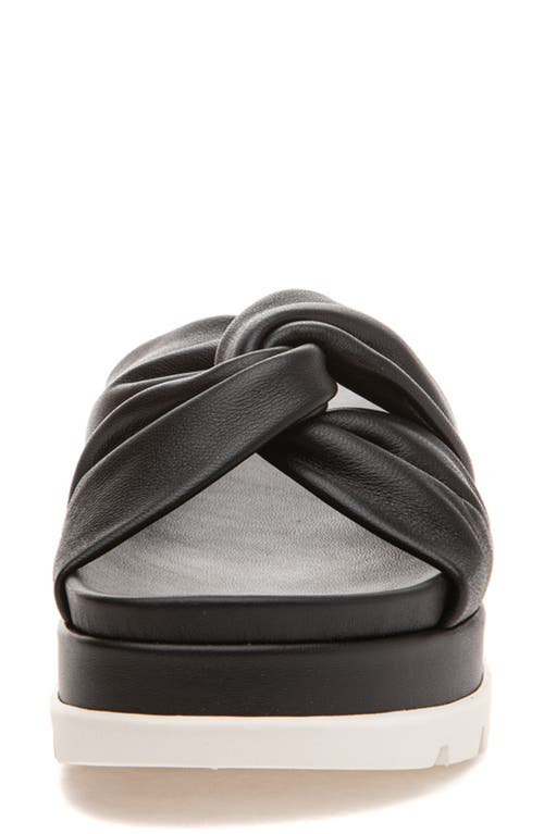 Jslides Bright Platform Slide Sandal In Black