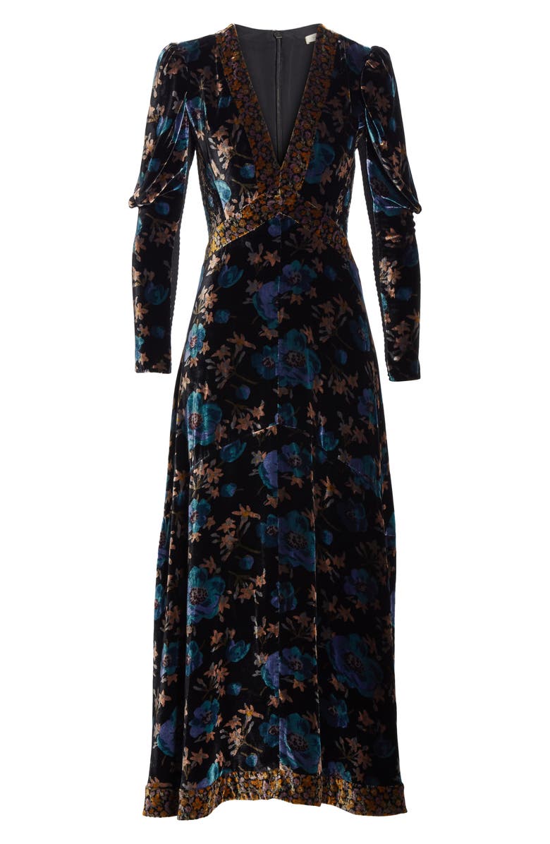 Rebecca Taylor Solstice Velvet Maxi Dress, Alternate, color,