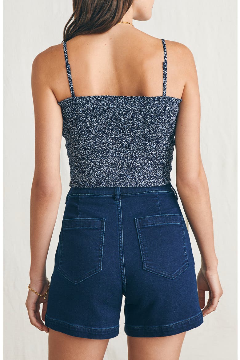 Alisee Floral Smocked Camisole, Alternate, color, NAVY RIVERTON DITSY