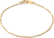 Ana Luisa Solid Yellow Gold - Singapore Chain Bracelet