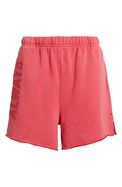 The Mayfair Group Empathy Always Graphic Sweat Shorts In Red