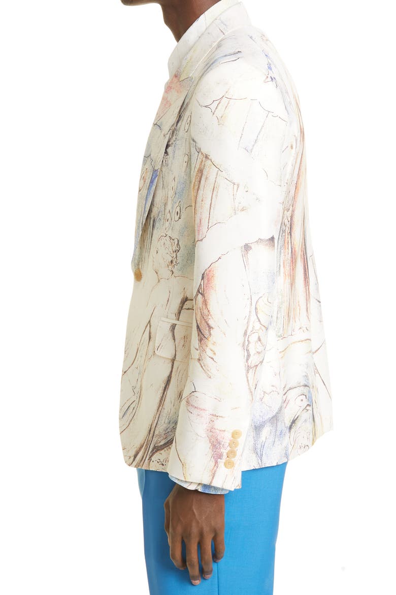 Alexander McQueen William Blake Dante Print Wool & Silk Sport Coat, Alternate, color, MIX COLORS