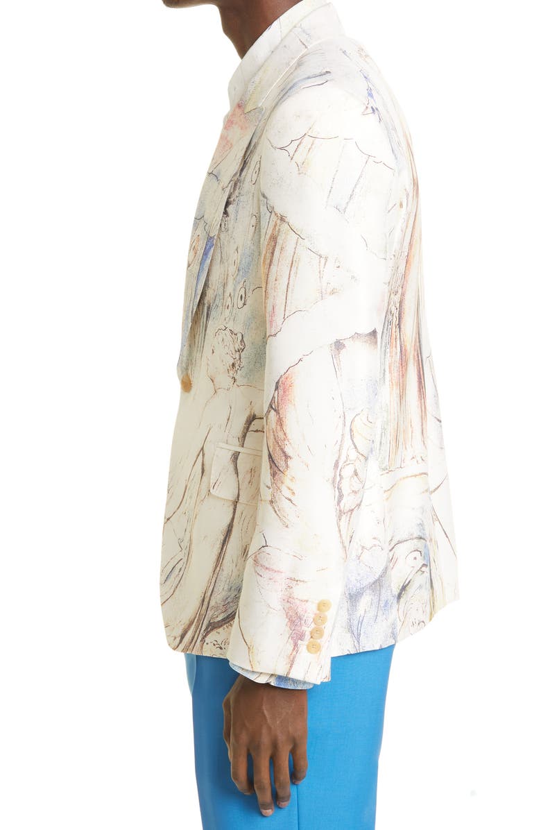 McQueen Alexander McQueen William Blake Dante Print Wool & Silk Sport Coat, Alternate, color,